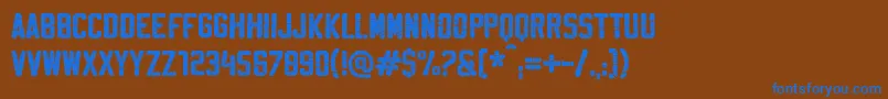 SablonSuperWashed Font – Blue Fonts on Brown Background