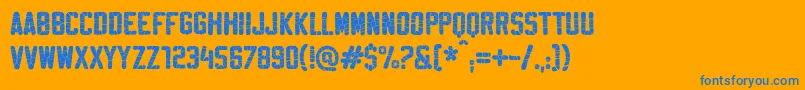 SablonSuperWashed Font – Blue Fonts on Orange Background