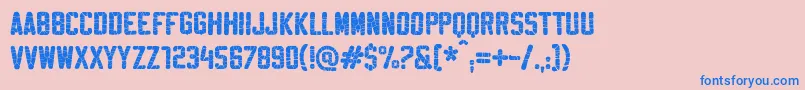 SablonSuperWashed Font – Blue Fonts on Pink Background