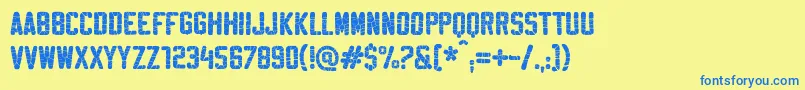 SablonSuperWashed Font – Blue Fonts on Yellow Background