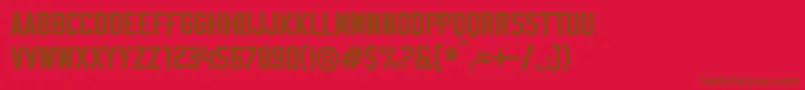 SablonSuperWashed Font – Brown Fonts on Red Background