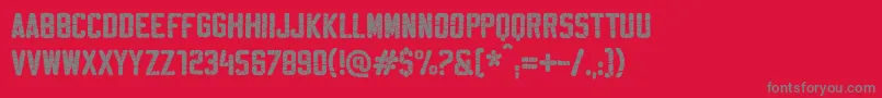 SablonSuperWashed Font – Gray Fonts on Red Background
