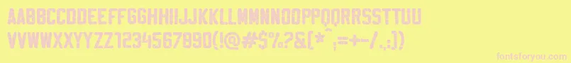 SablonSuperWashed Font – Pink Fonts on Yellow Background