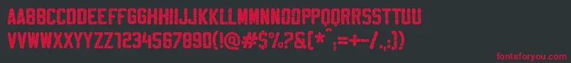SablonSuperWashed Font – Red Fonts on Black Background