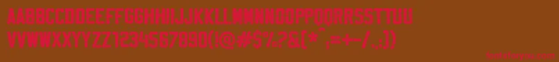 SablonSuperWashed-Schriftart – Rote Schriften auf braunem Hintergrund