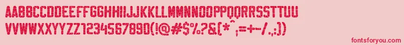 SablonSuperWashed Font – Red Fonts on Pink Background