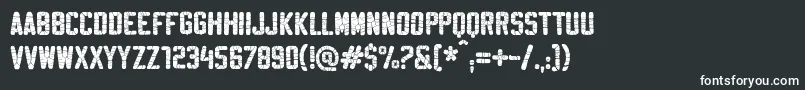 フォントSablonSuperWashed – 黒い背景に白い文字