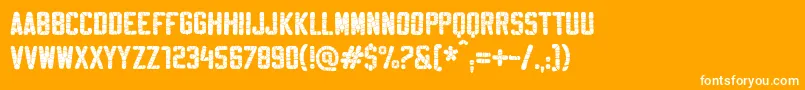 SablonSuperWashed Font – White Fonts on Orange Background