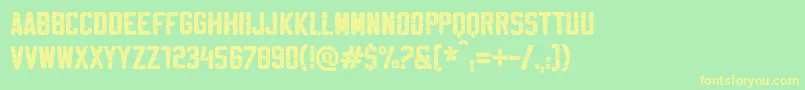 SablonSuperWashed Font – Yellow Fonts on Green Background