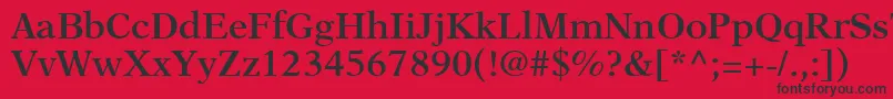 OrchidSsiSemiBold Font – Black Fonts on Red Background