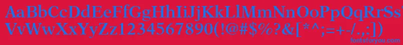Шрифт OrchidSsiSemiBold – синие шрифты на красном фоне