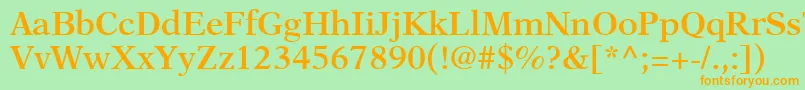 OrchidSsiSemiBold Font – Orange Fonts on Green Background