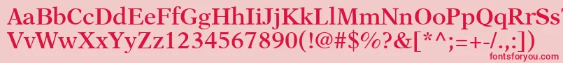 OrchidSsiSemiBold Font – Red Fonts on Pink Background