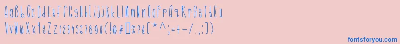 Cmonkeeregular Font – Blue Fonts on Pink Background