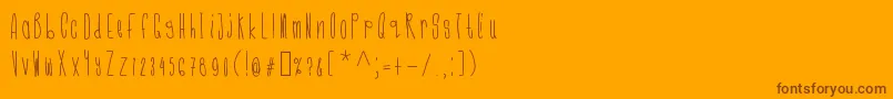 Cmonkeeregular Font – Brown Fonts on Orange Background