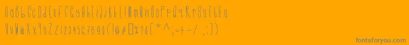 Cmonkeeregular-Schriftart – Graue Schriften auf orangefarbenem Hintergrund