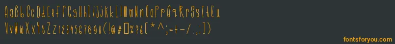 Fonte Cmonkeeregular – fontes laranjas em um fundo preto