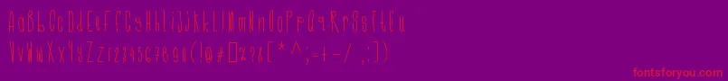 Cmonkeeregular Font – Red Fonts on Purple Background