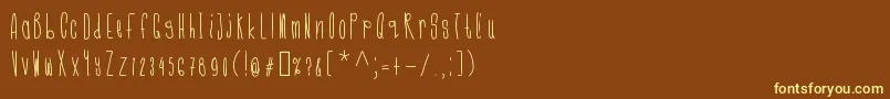 Cmonkeeregular Font – Yellow Fonts on Brown Background