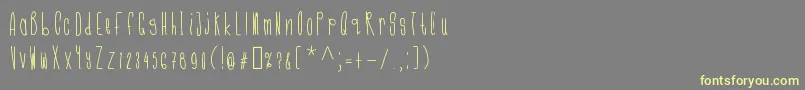 Шрифт Cmonkeeregular – жёлтые шрифты на сером фоне