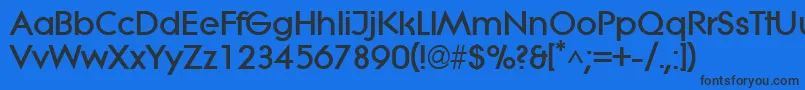 LitheExtrabold Font – Black Fonts on Blue Background