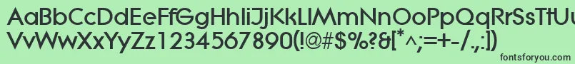 フォントLitheExtrabold – 緑の背景に黒い文字