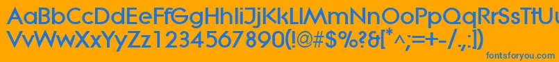 Czcionka LitheExtrabold – niebieskie czcionki na pomarańczowym tle