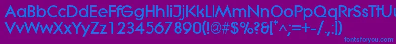 LitheExtrabold-fontti – siniset fontit violetilla taustalla