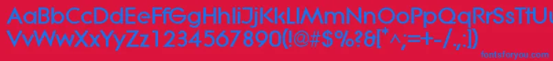 LitheExtrabold Font – Blue Fonts on Red Background