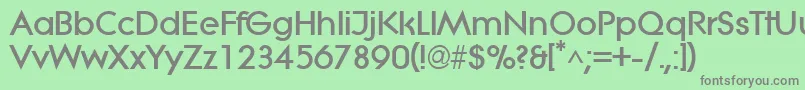 フォントLitheExtrabold – 緑の背景に灰色の文字