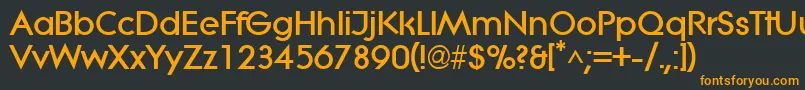 フォントLitheExtrabold – 黒い背景にオレンジの文字