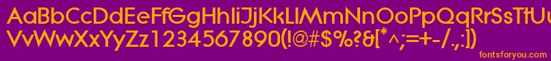 フォントLitheExtrabold – 紫色の背景にオレンジのフォント