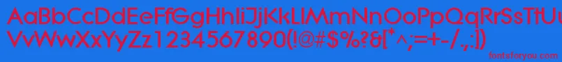 LitheExtrabold Font – Red Fonts on Blue Background