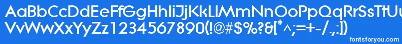 Czcionka LitheExtrabold – białe czcionki na niebieskim tle