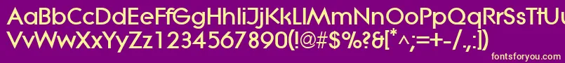 フォントLitheExtrabold – 紫の背景に黄色のフォント