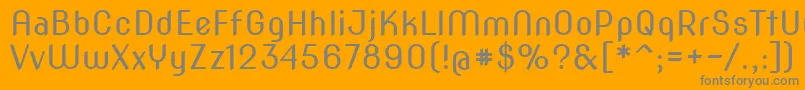 フォントNovaslim – オレンジの背景に灰色の文字