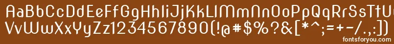 フォントNovaslim – 茶色の背景に白い文字