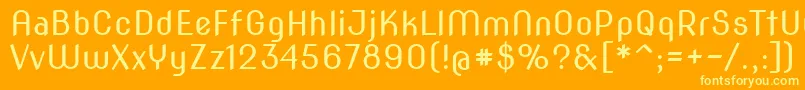 フォントNovaslim – オレンジの背景に黄色の文字