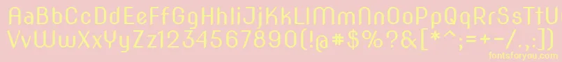 Novaslim Font – Yellow Fonts on Pink Background