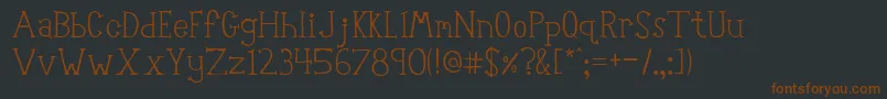 RobotTeacher-fontti – ruskeat fontit mustalla taustalla