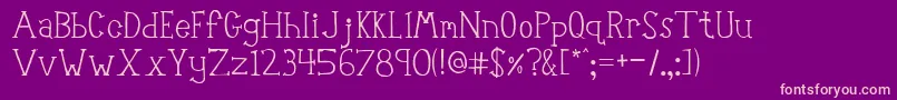 RobotTeacher Font – Pink Fonts on Purple Background