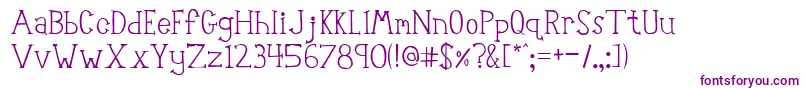 RobotTeacher Font – Purple Fonts on White Background