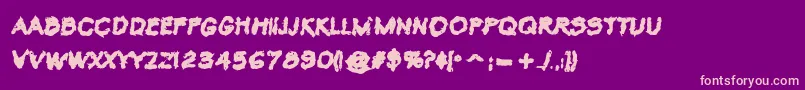 VtcKrinkleKutBold Font – Pink Fonts on Purple Background