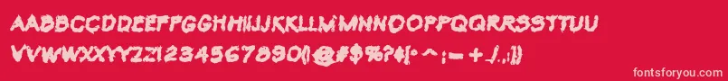 VtcKrinkleKutBold Font – Pink Fonts on Red Background