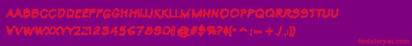 VtcKrinkleKutBold Font – Red Fonts on Purple Background