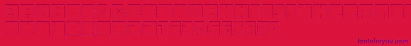 AndreTLight-Schriftart – Violette Schriften auf rotem Hintergrund