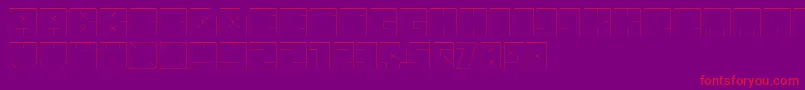 AndreTLight Font – Red Fonts on Purple Background