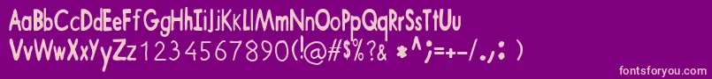 ShaunTheSheep Font – Pink Fonts on Purple Background