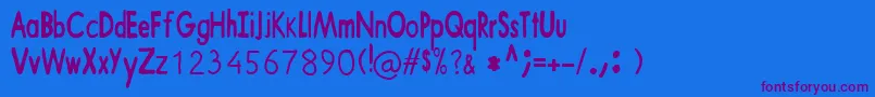 ShaunTheSheep Font – Purple Fonts on Blue Background