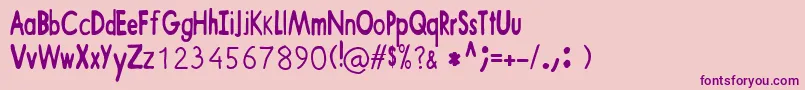 ShaunTheSheep Font – Purple Fonts on Pink Background